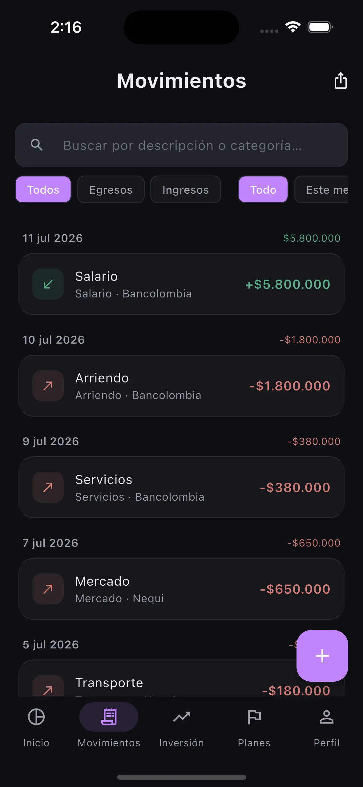 Movimientos